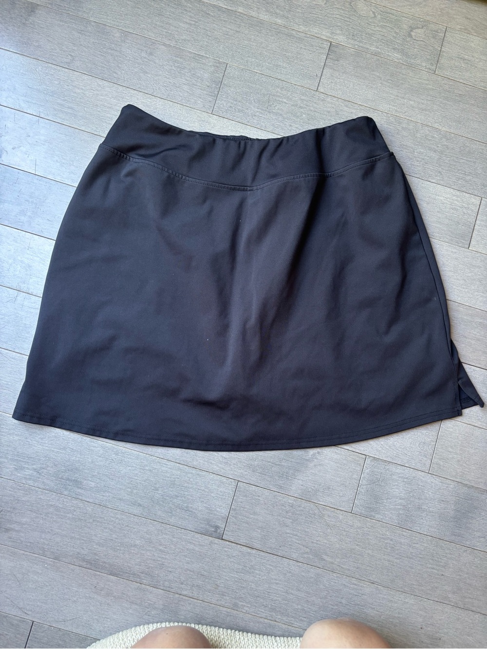 Women’s Black Athletic Activewear Stretchy Golf Tennis Pickleball Skort Size XL